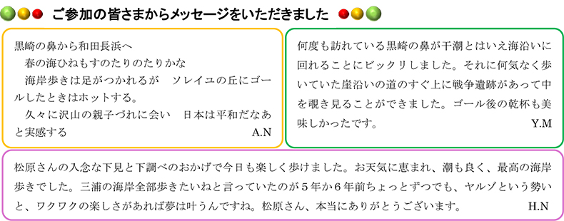 参加者のメッセージ